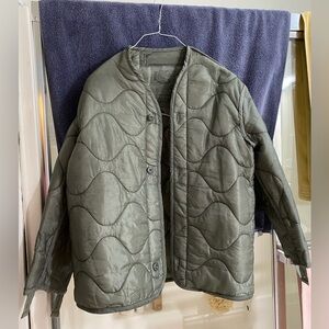 Green army surplus nylon jacket